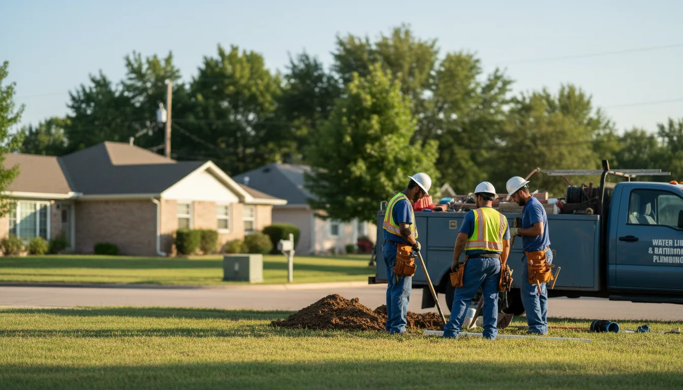 Residential water line and bathroom plumbing service in Norco, LA